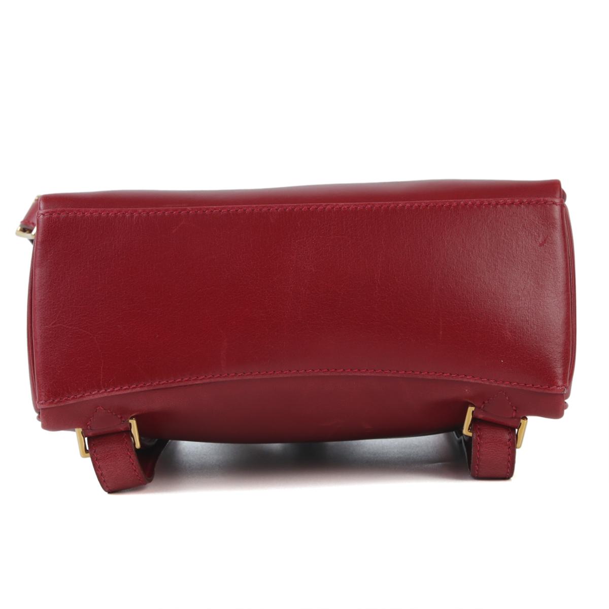Good ( Rank AB) HERMÈS Kelly Ado PM Rouge H (55) Box-calf Gold hardware - 7