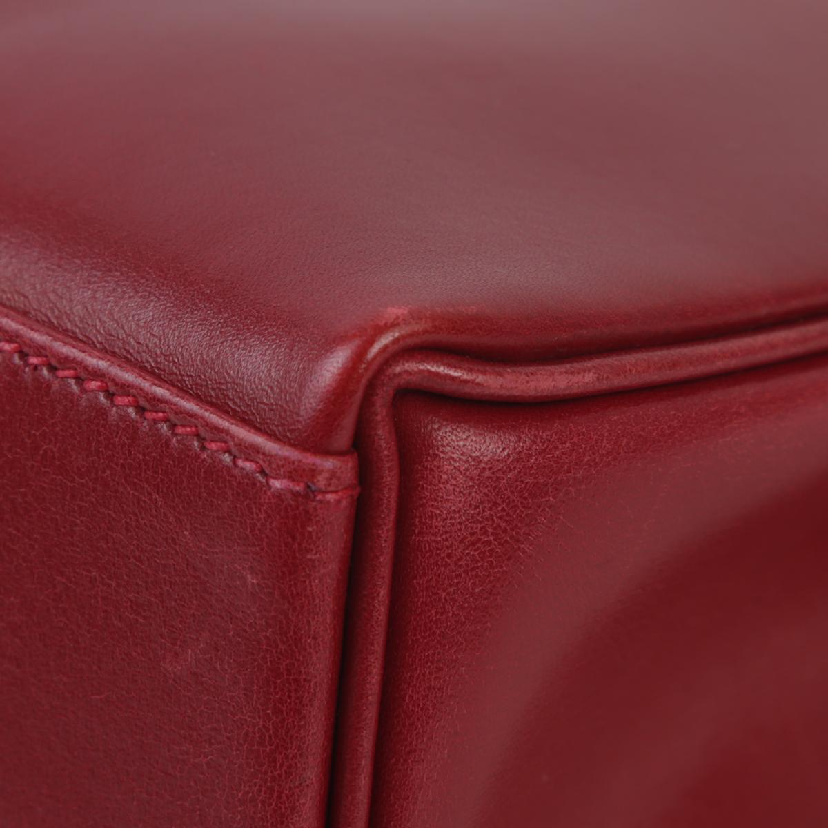 Good ( Rank AB) HERMÈS Kelly Ado PM Rouge H (55) Box-calf Gold hardware - 9