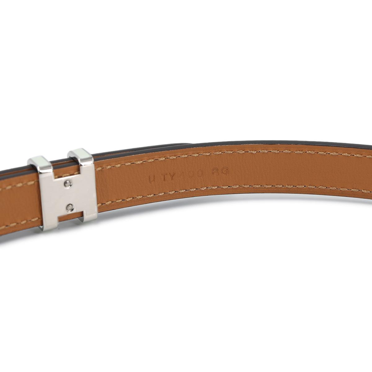 未使用保存品 HERMÈS 愛馬仕 Pop H 腰帶 0S 氣泡綠 Vert Fizz Epsom 皮 銀扣 U刻 2022年 - 9
