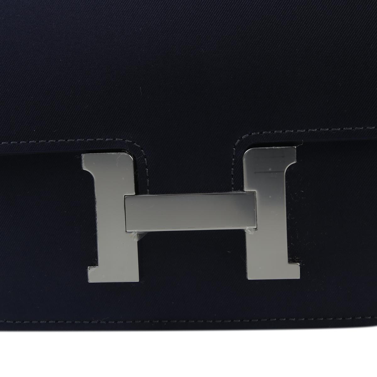 Unused ( Rank NS ) HERMÈS Constance Mini Bleu Nuit (2Z) Blue Marine (78) silk Palladium hardware B (2023) - 12