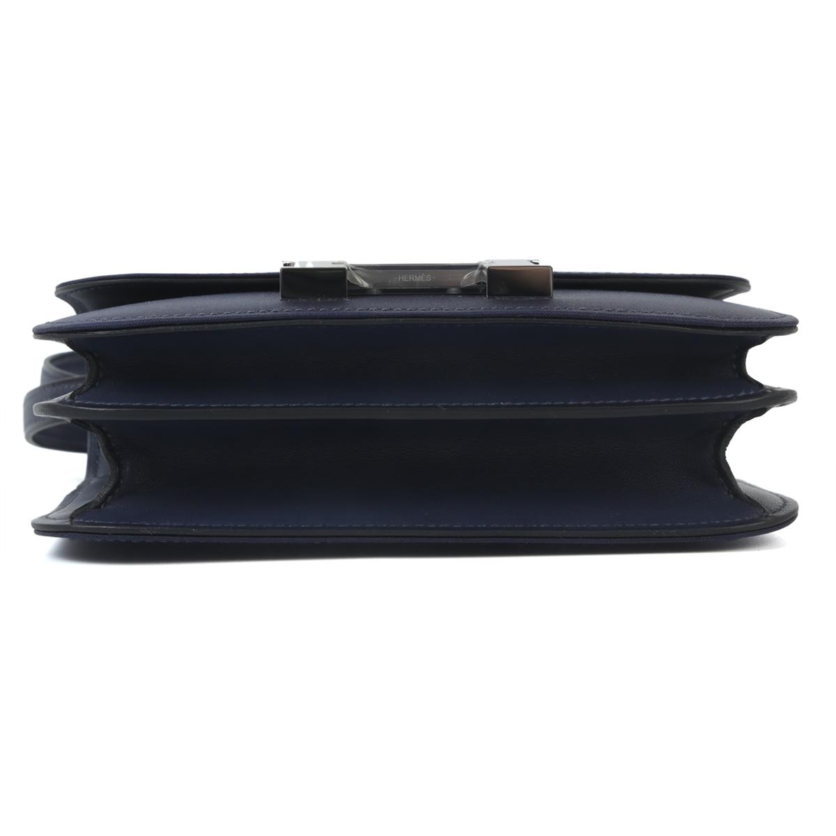 Unused ( Rank NS ) HERMÈS Constance Mini Bleu Nuit (2Z) Blue Marine (78) silk Palladium hardware B (2023) - 7