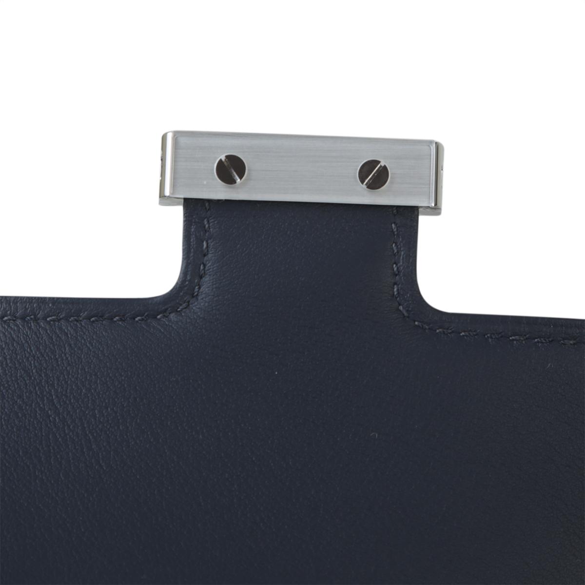 Unused ( Rank NS ) HERMÈS Constance Mini Bleu Nuit (2Z) Blue Marine (78) silk Palladium hardware B (2023) - 13
