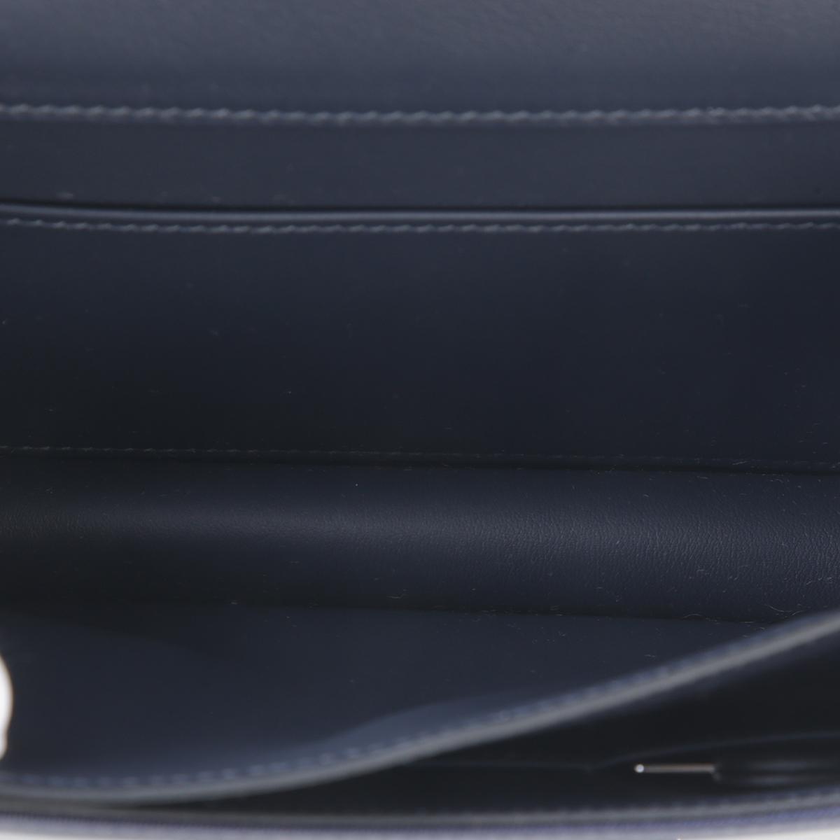 Unused ( Rank NS ) HERMÈS Constance Mini Bleu Nuit (2Z) Blue Marine (78) silk Palladium hardware B (2023) - 15