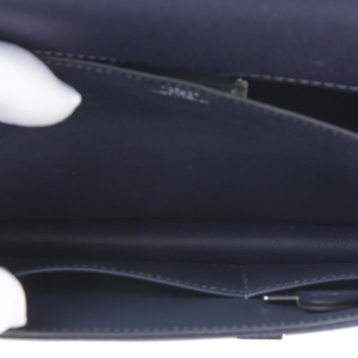 Unused ( Rank NS ) HERMÈS Constance Mini Bleu Nuit (2Z) Blue Marine (78) silk Palladium hardware B (2023) - 16
