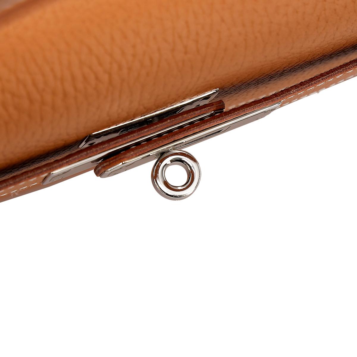 Unused ( Rank NS ) HERMÈS Kelly 28 Sellier Natural Sable (21) Natural Graine Palladium hardware D (2019) - 13