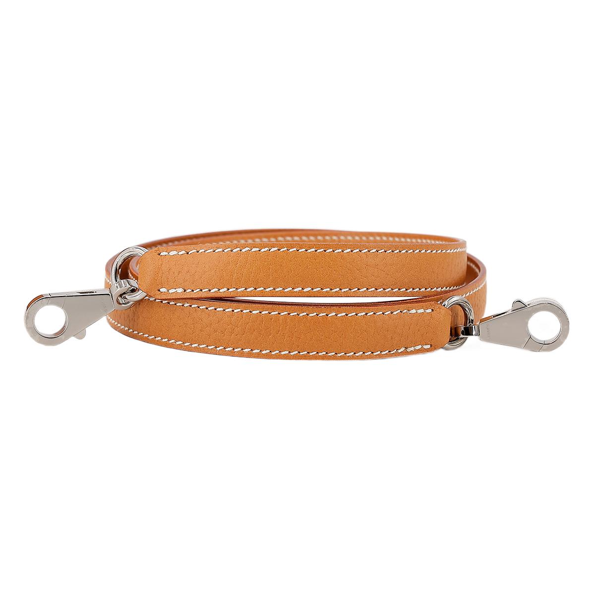 Unused ( Rank NS ) HERMÈS Kelly 28 Sellier Natural Sable (21) Natural Graine Palladium hardware D (2019) - 24