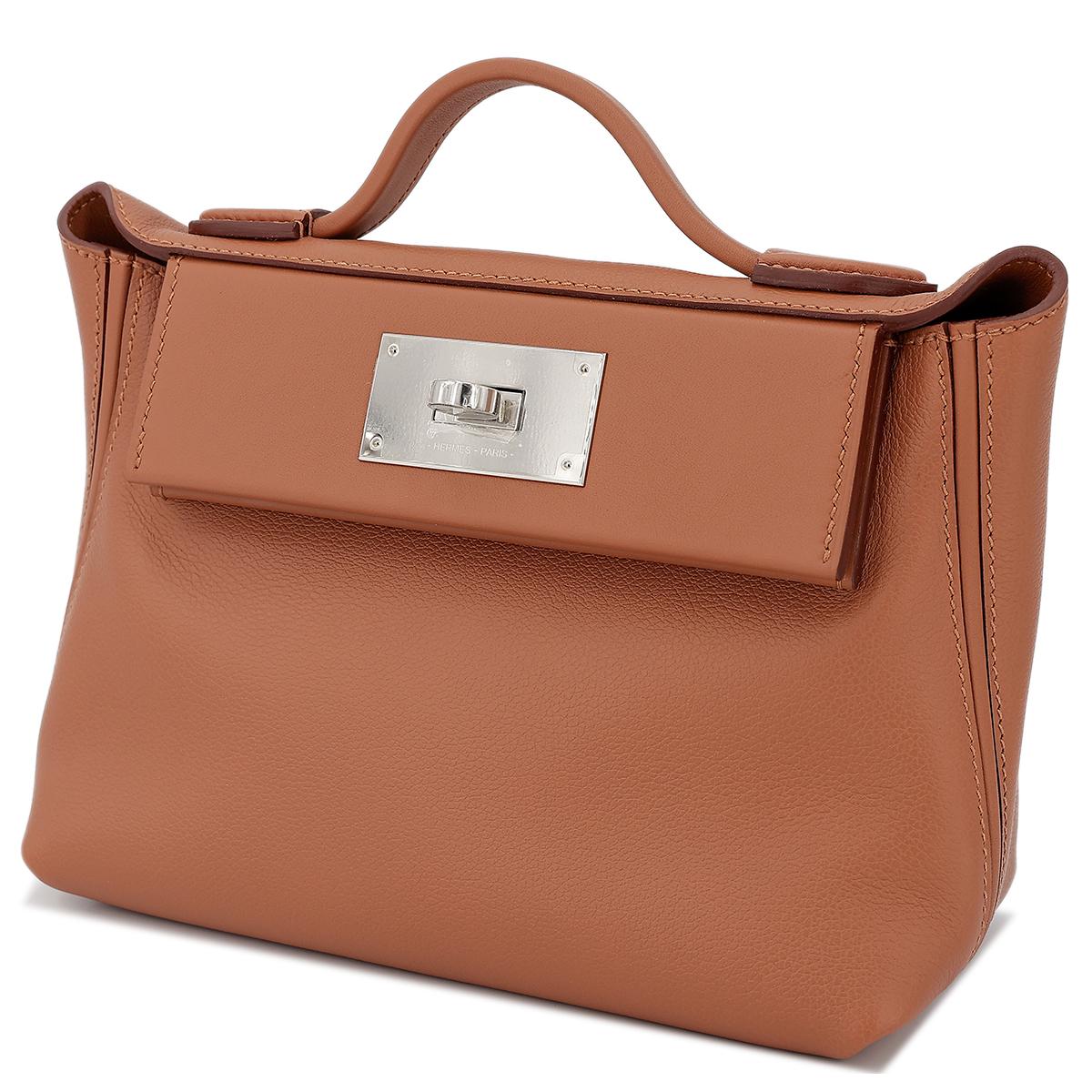 全新 HERMÈS 愛馬仕 24/24 - 21 mini 37 金棕色 Gold Evercolor皮 銀扣 B刻 2023年 - 2