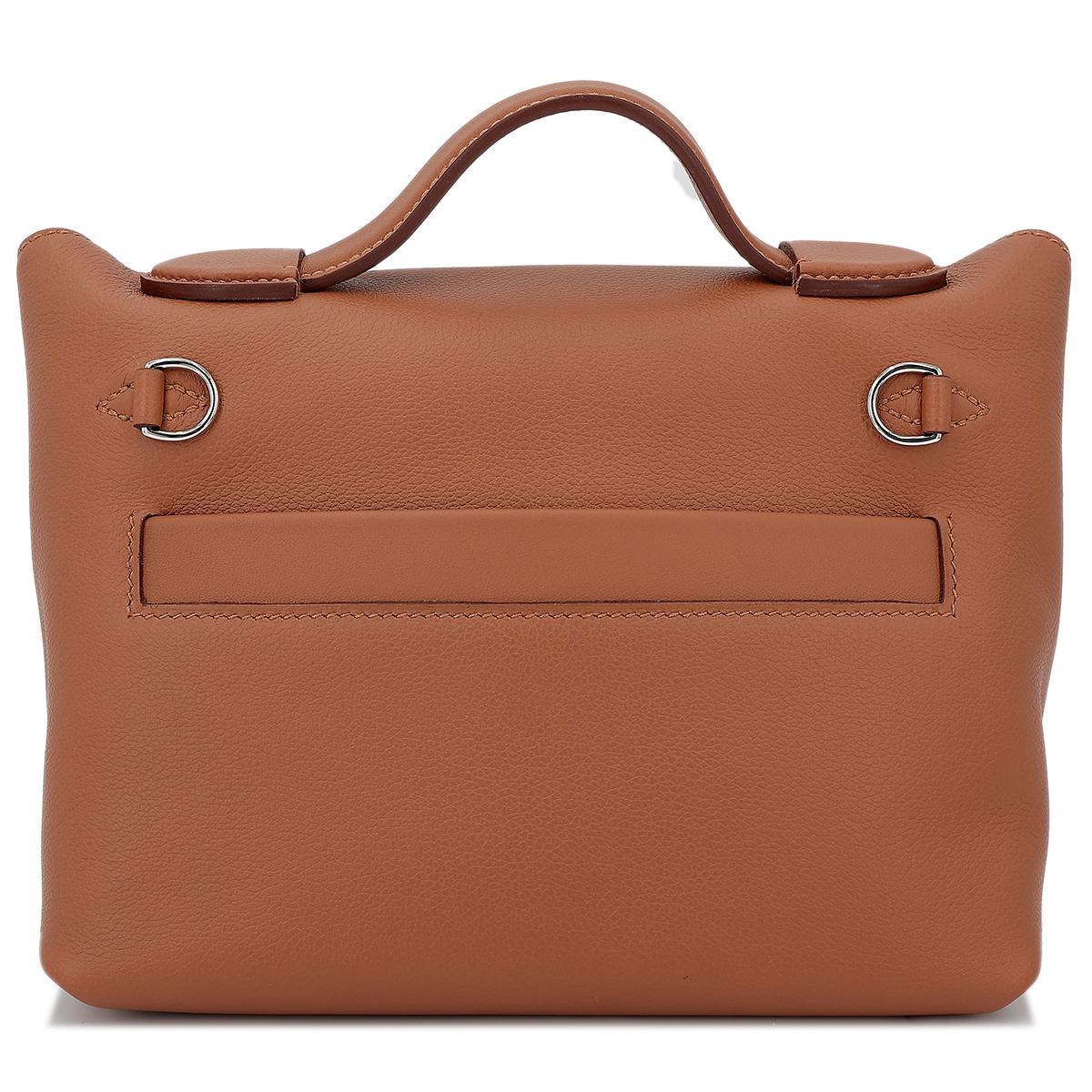 全新 HERMÈS 愛馬仕 24/24 - 21 mini 37 金棕色 Gold Evercolor皮 銀扣 B刻 2023年 - 3