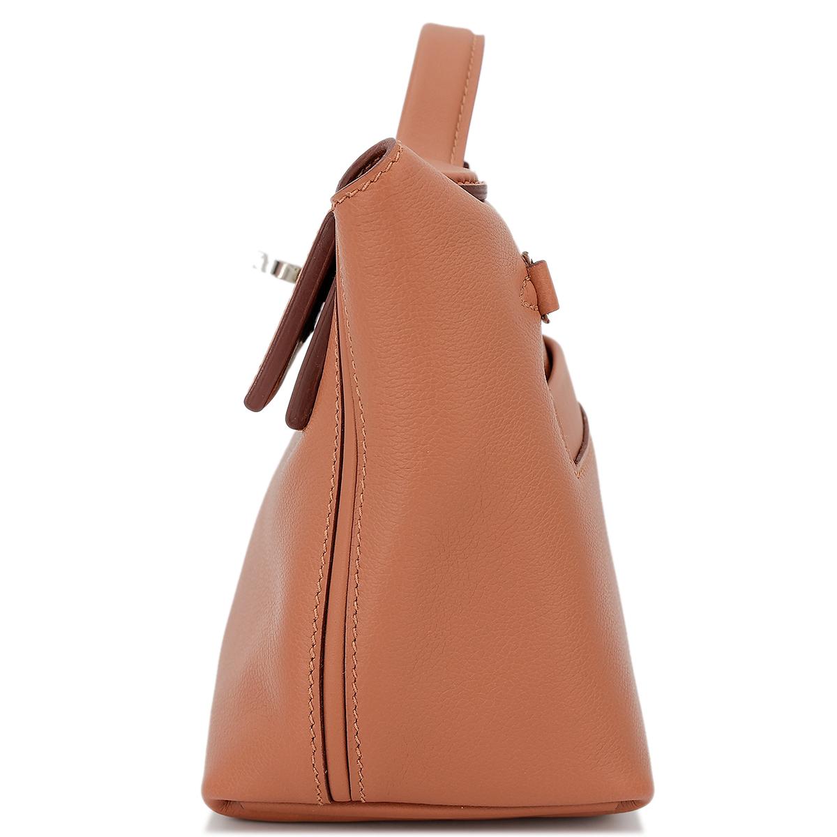 全新 HERMÈS 愛馬仕 24/24 - 21 mini 37 金棕色 Gold Evercolor皮 銀扣 B刻 2023年 - 4