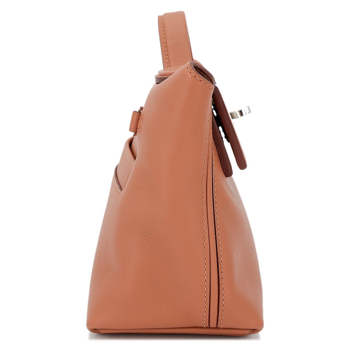 全新 HERMÈS 愛馬仕 24/24 - 21 mini 37 金棕色 Gold Evercolor皮 銀扣 B刻 2023年 - 5