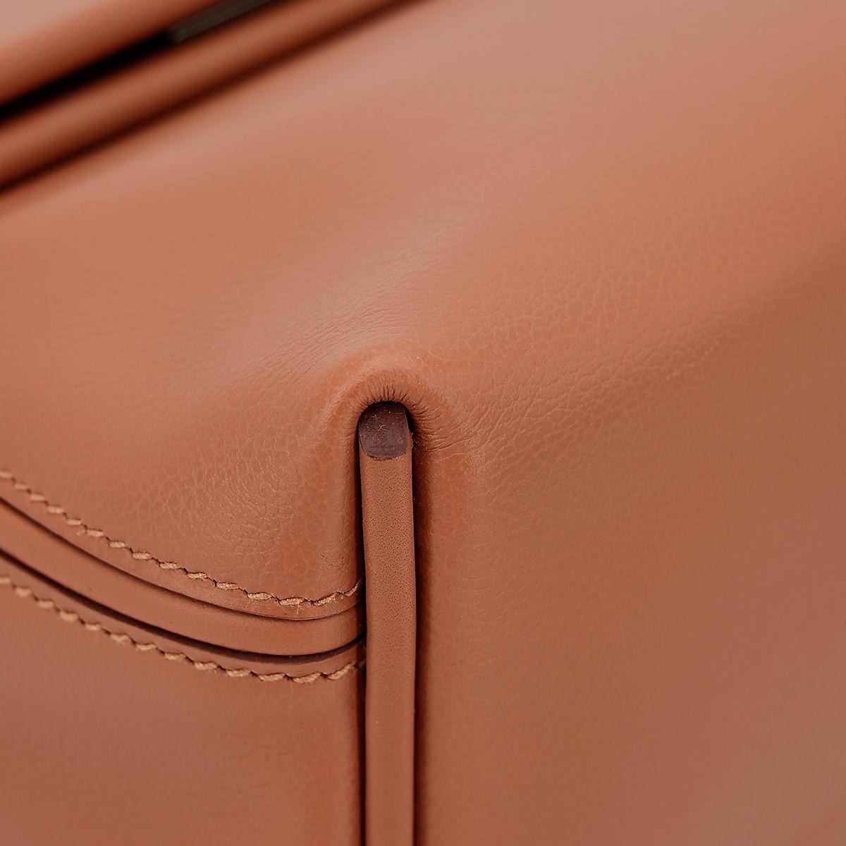 全新 HERMÈS 愛馬仕 24/24 - 21 mini 37 金棕色 Gold Evercolor皮 銀扣 B刻 2023年 - 8