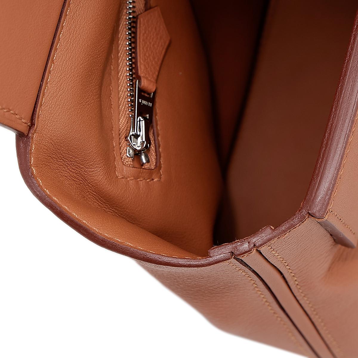 全新 HERMÈS 愛馬仕 24/24 - 21 mini 37 金棕色 Gold Evercolor皮 銀扣 B刻 2023年 - 19