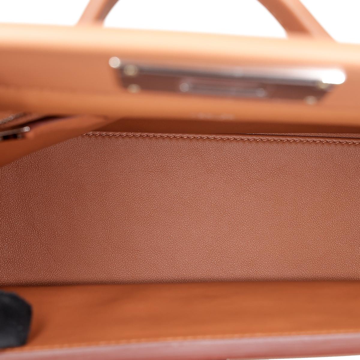 全新 HERMÈS 愛馬仕 24/24 - 21 mini 37 金棕色 Gold Evercolor皮 銀扣 B刻 2023年 - 17
