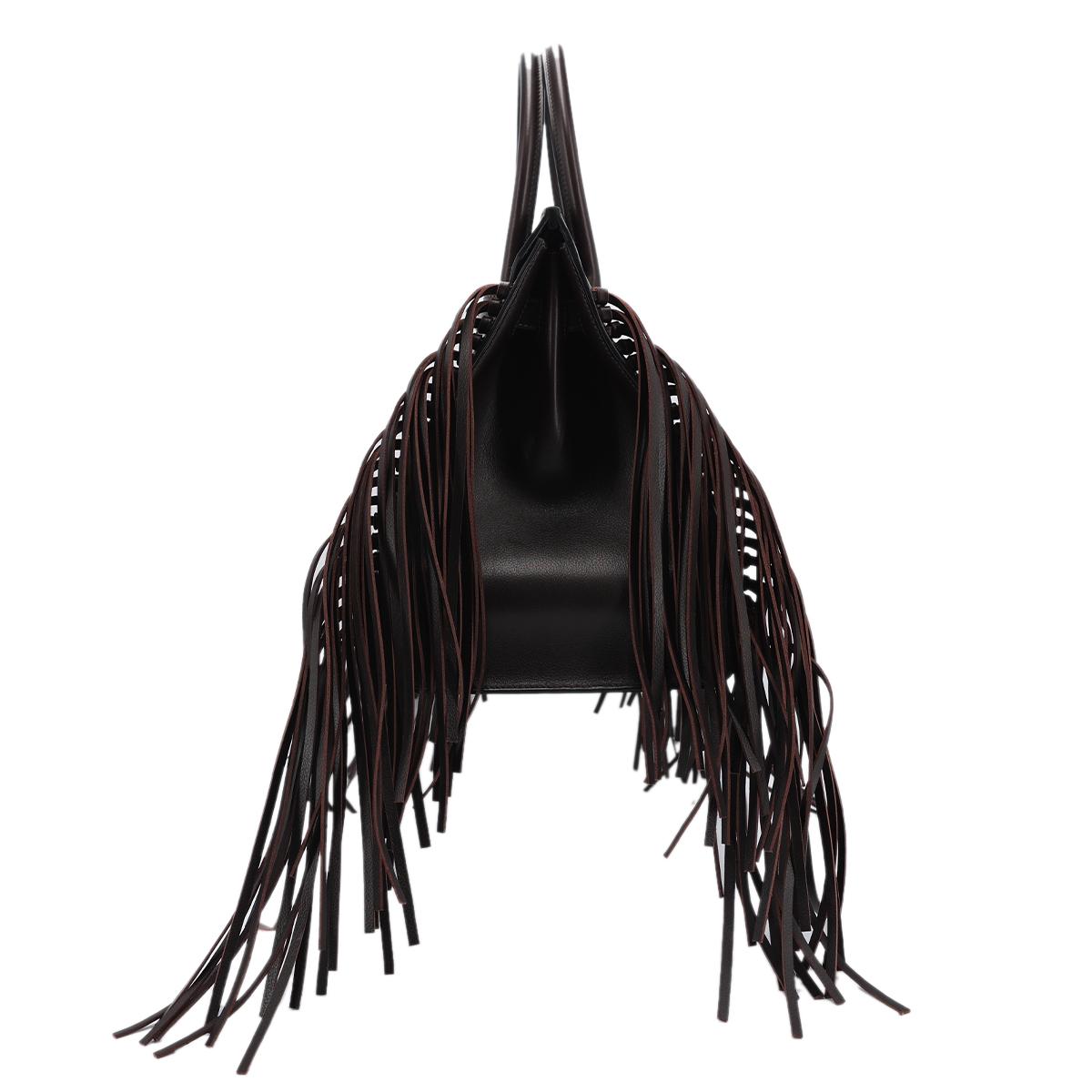 Brand New ( Rank N ) HERMÈS Limited Edition Birkin 35 Anate Fringe Ebene (46) Evergrain Palladium hardware B (2023) - 4