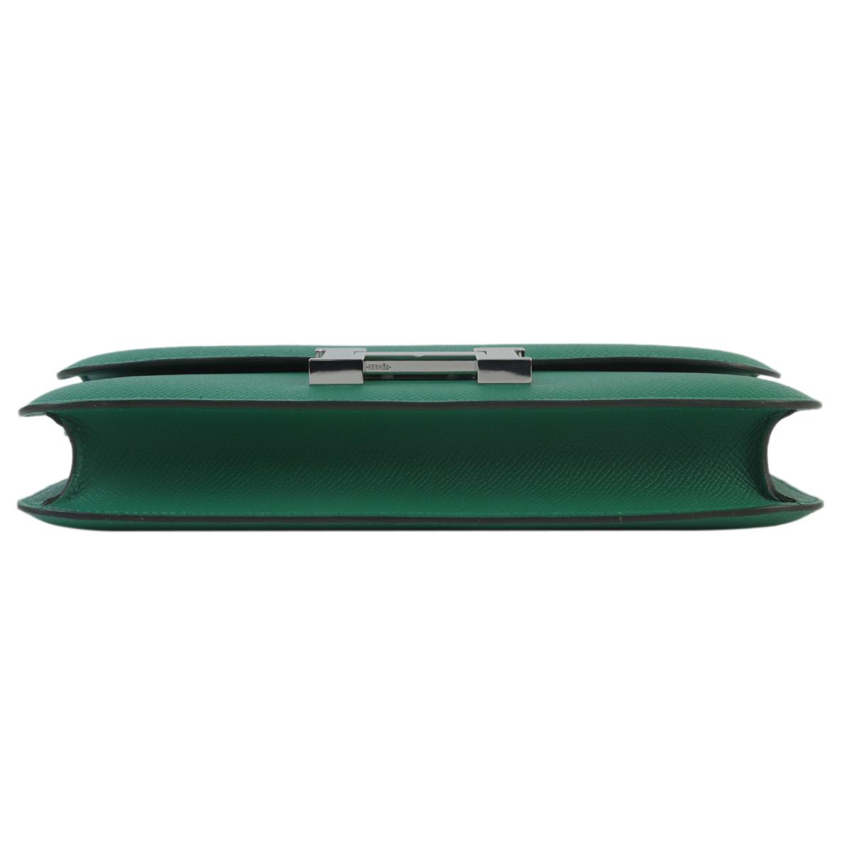 Unused ( Rank NS ) HERMÈS Constance Elan Vert Vertigo (U4) Epsom Palladium hardware B (2023) - 7