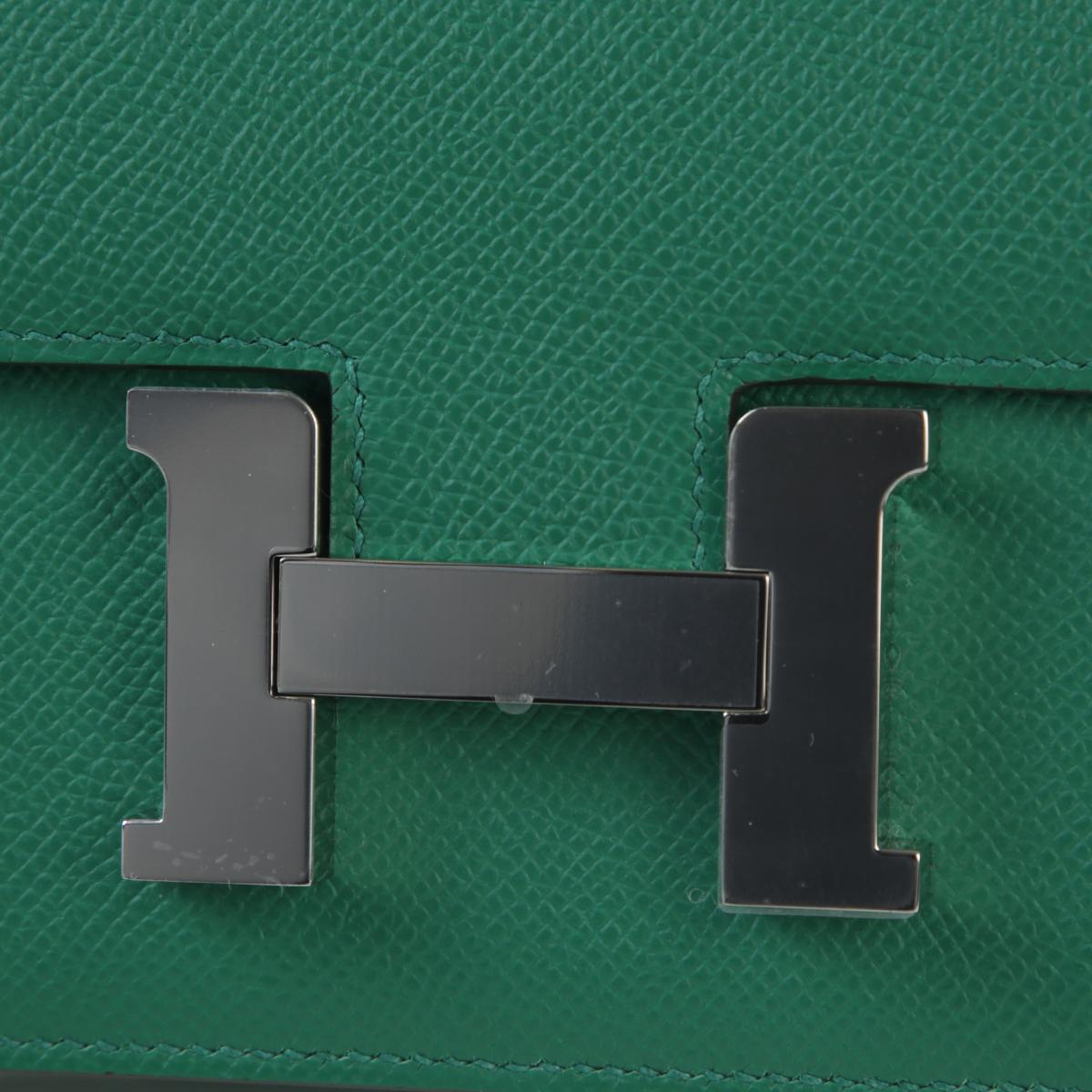 Unused ( Rank NS ) HERMÈS Constance Elan Vert Vertigo (U4) Epsom Palladium hardware B (2023) - 13