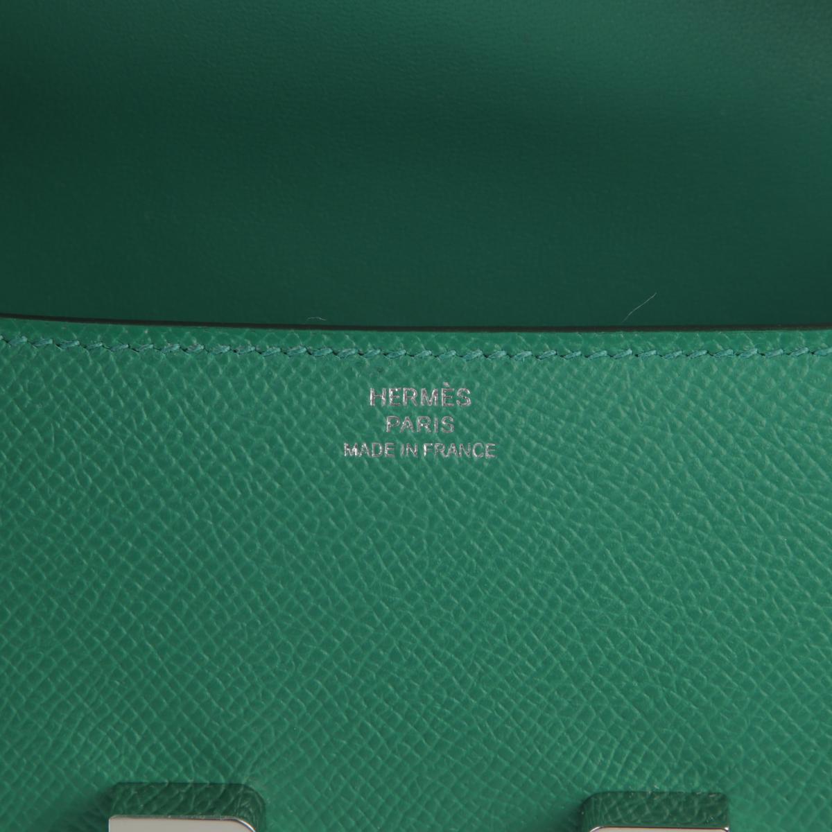 Unused ( Rank NS ) HERMÈS Constance Elan Vert Vertigo (U4) Epsom Palladium hardware B (2023) - 14