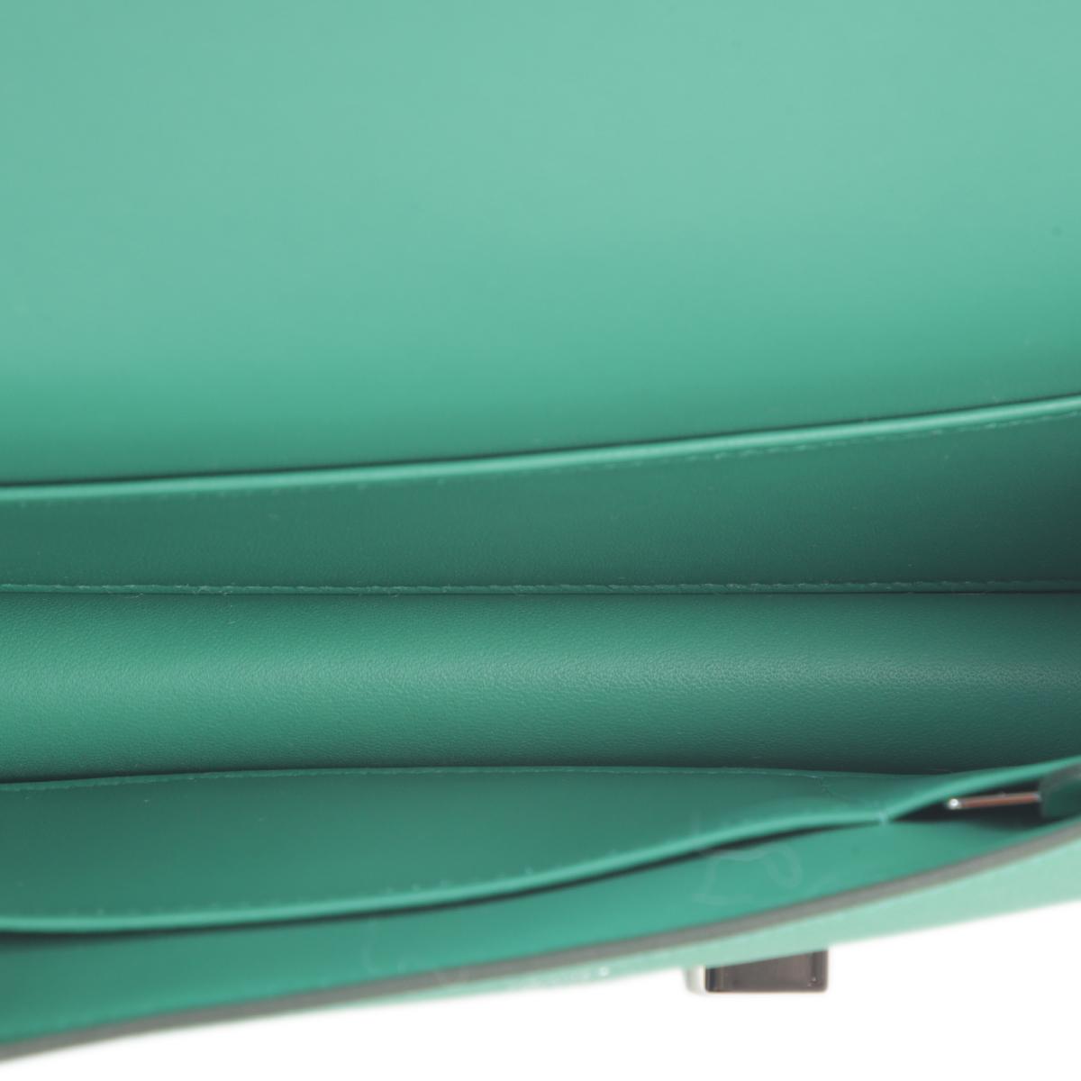 Unused ( Rank NS ) HERMÈS Constance Elan Vert Vertigo (U4) Epsom Palladium hardware B (2023) - 15
