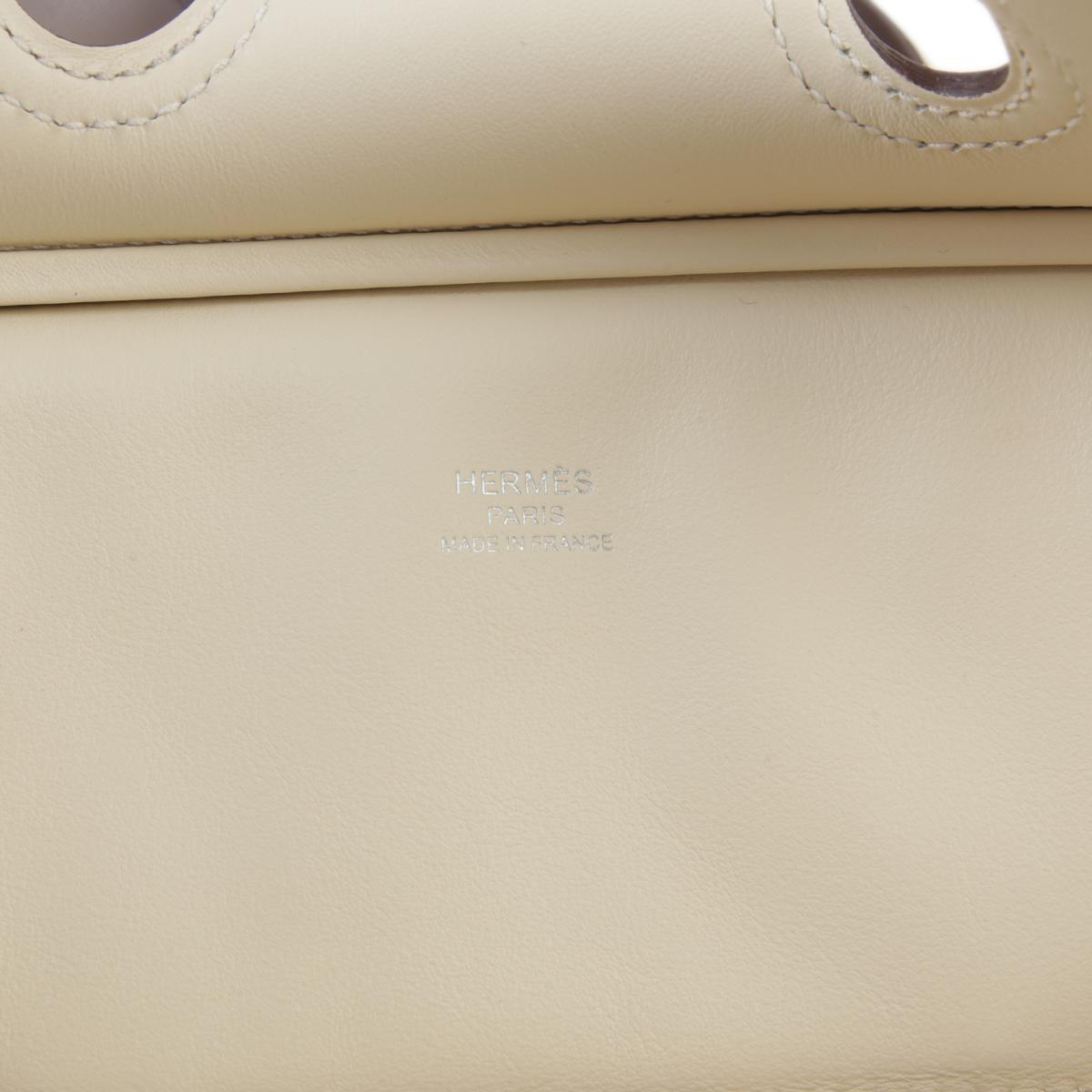 A美品 HERMÈS 愛馬仕 限量款 Birkin Cargo 25 I2 奶油白 Nata Swift牛皮 帆布 銀扣 U刻 2022年 - 16