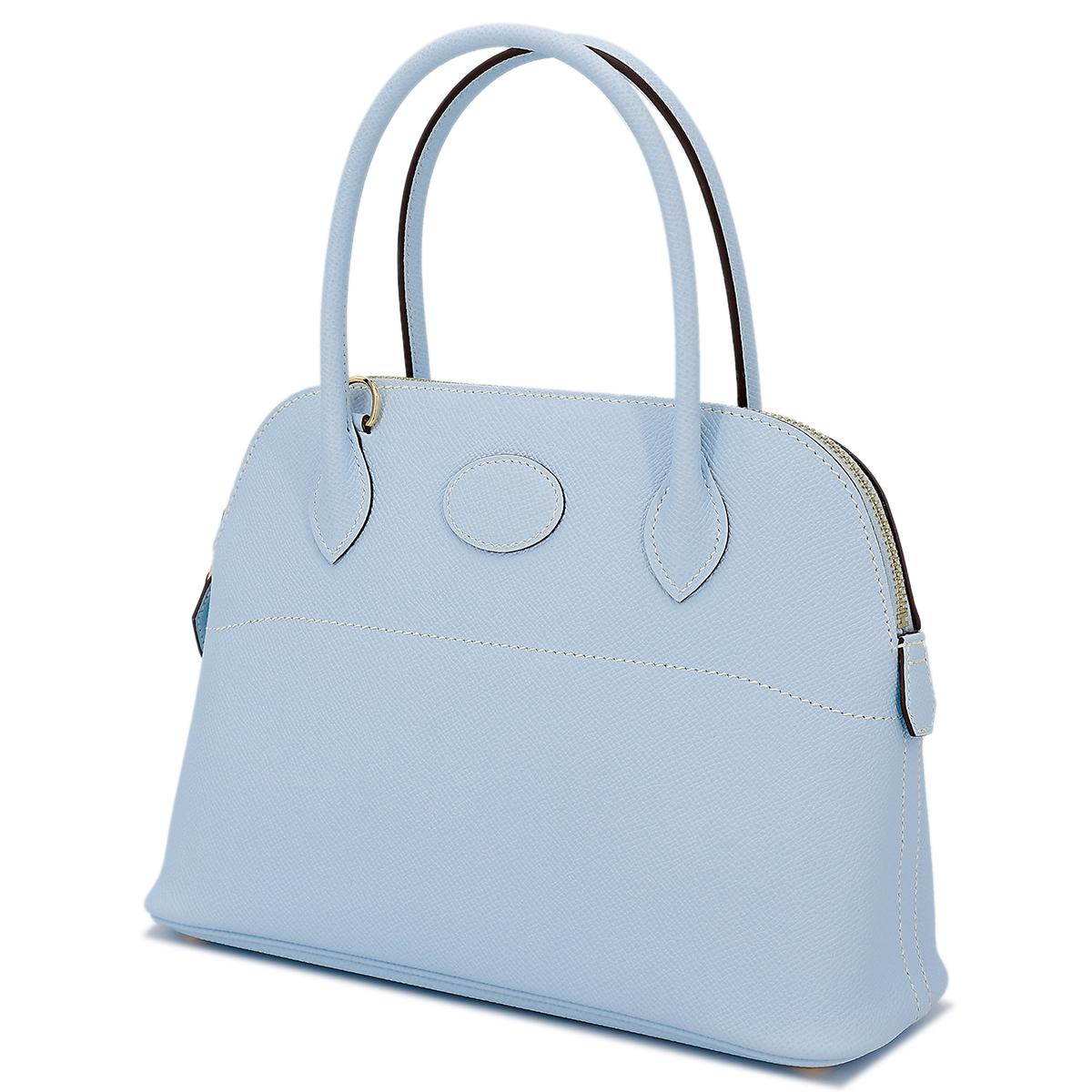 Very Good ( Rank A) HERMÈS Bolide 27 Bleu Brume (T0) Epsom Gold hardware Y (2020) - 2