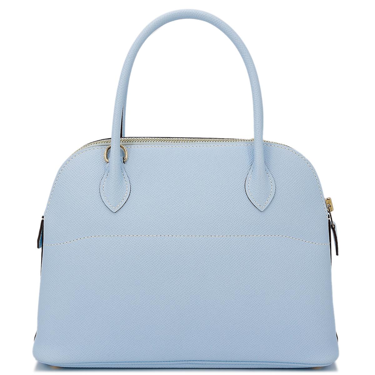 Very Good ( Rank A) HERMÈS Bolide 27 Bleu Brume (T0) Epsom Gold hardware Y (2020) - 3
