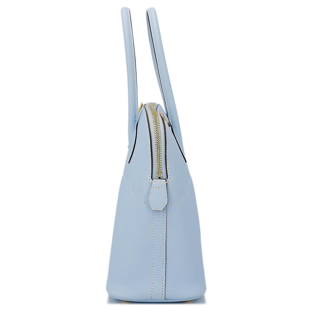Very Good ( Rank A) HERMÈS Bolide 27 Bleu Brume (T0) Epsom Gold hardware Y (2020) - 4