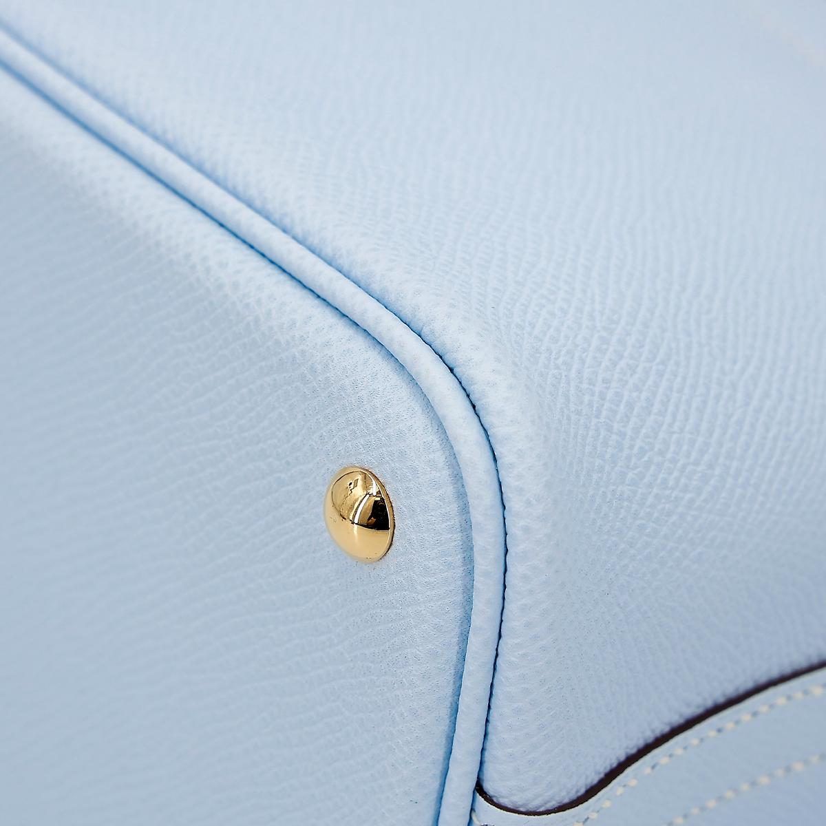 Very Good ( Rank A) HERMÈS Bolide 27 Bleu Brume (T0) Epsom Gold hardware Y (2020) - 10