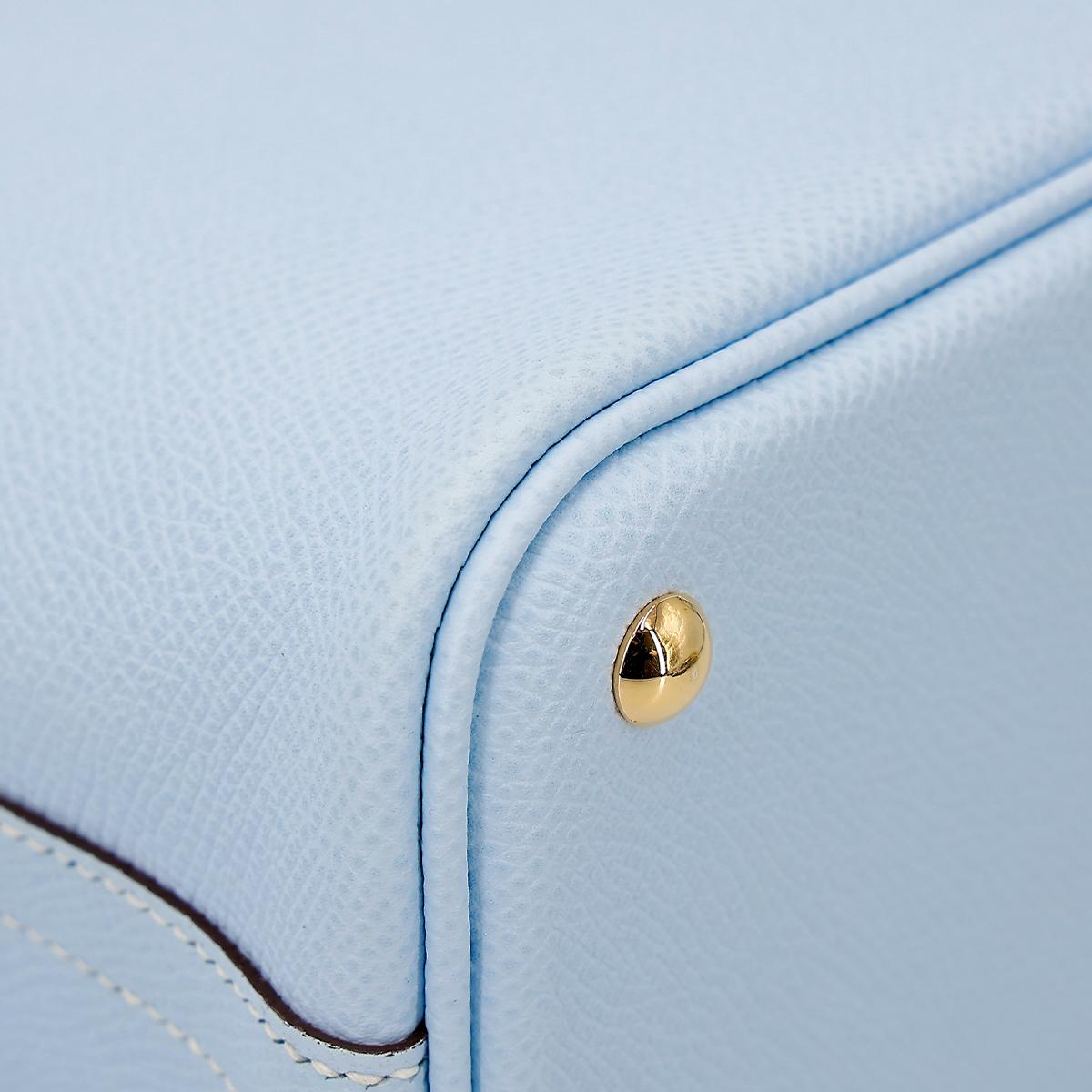 Very Good ( Rank A) HERMÈS Bolide 27 Bleu Brume (T0) Epsom Gold hardware Y (2020) - 11