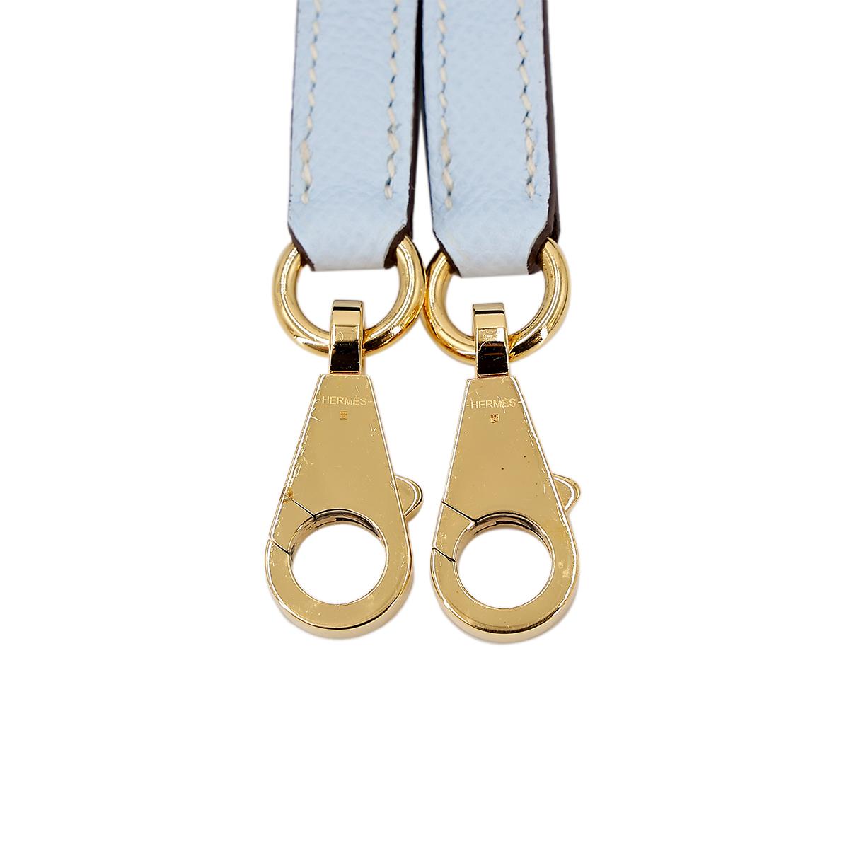 Very Good ( Rank A) HERMÈS Bolide 27 Bleu Brume (T0) Epsom Gold hardware Y (2020) - 20