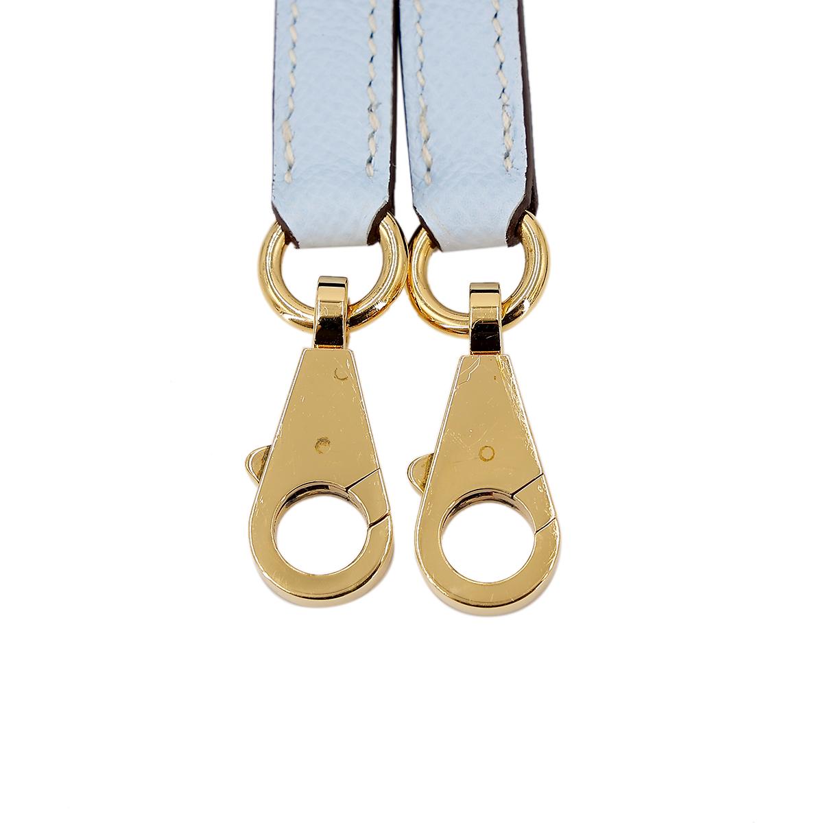 Very Good ( Rank A) HERMÈS Bolide 27 Bleu Brume (T0) Epsom Gold hardware Y (2020) - 21