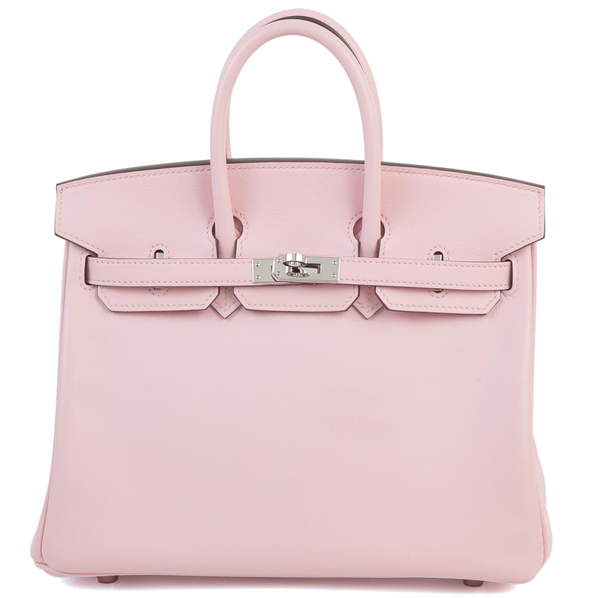 Very Good ( Rank A) HERMÈS Birkin 25 Rose Sakura (3Q) Swift Palladium hardware Z (2021) - 1
