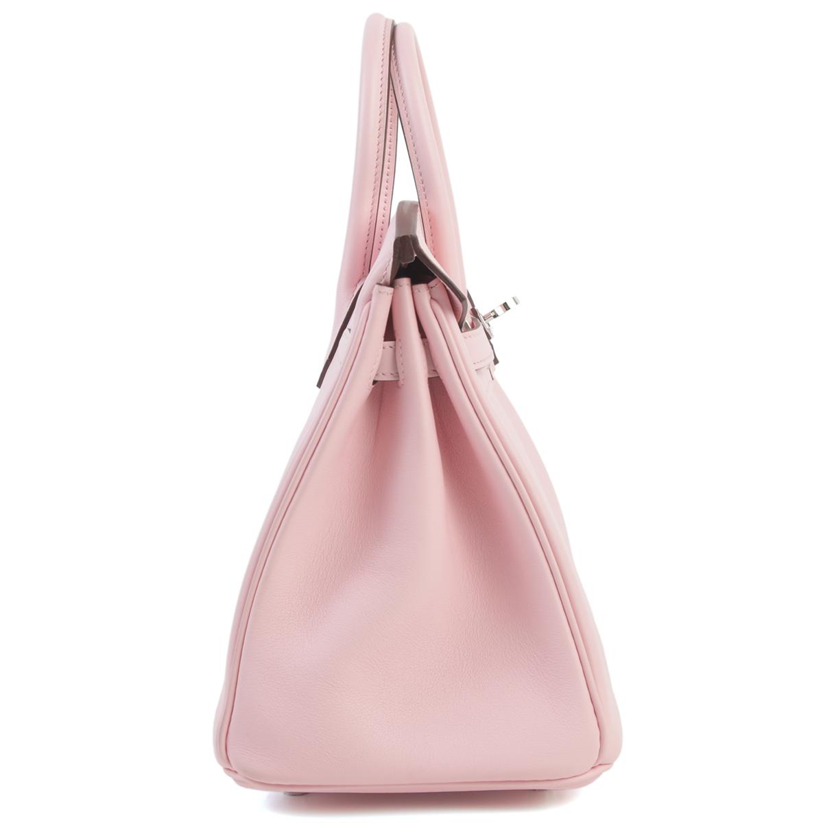 Very Good ( Rank A) HERMÈS Birkin 25 Rose Sakura (3Q) Swift Palladium hardware Z (2021) - 5