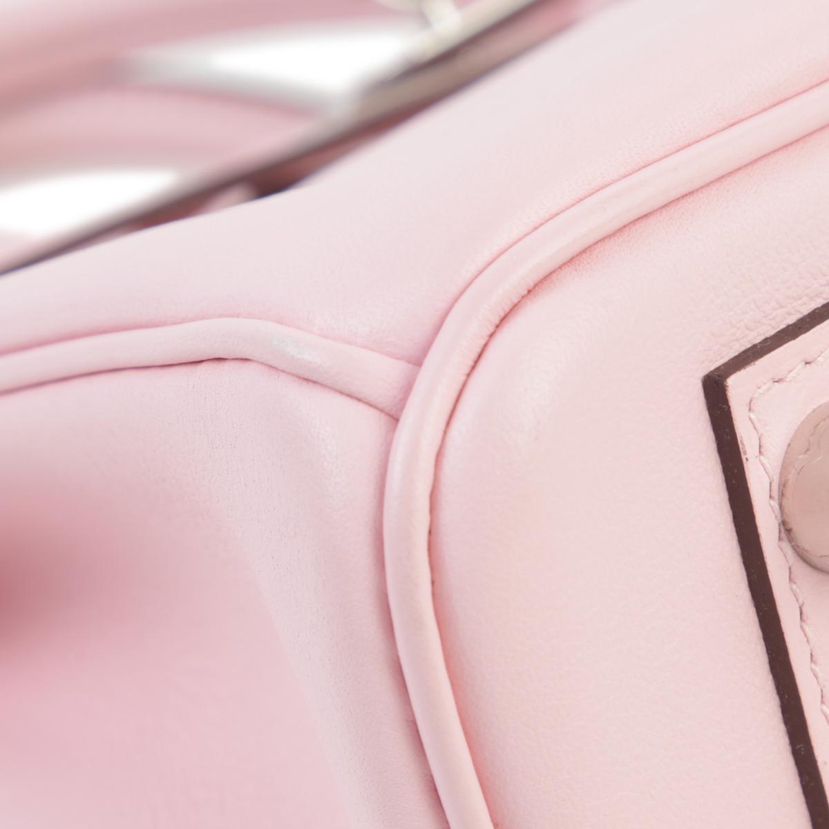 Very Good ( Rank A) HERMÈS Birkin 25 Rose Sakura (3Q) Swift Palladium hardware Z (2021) - 8