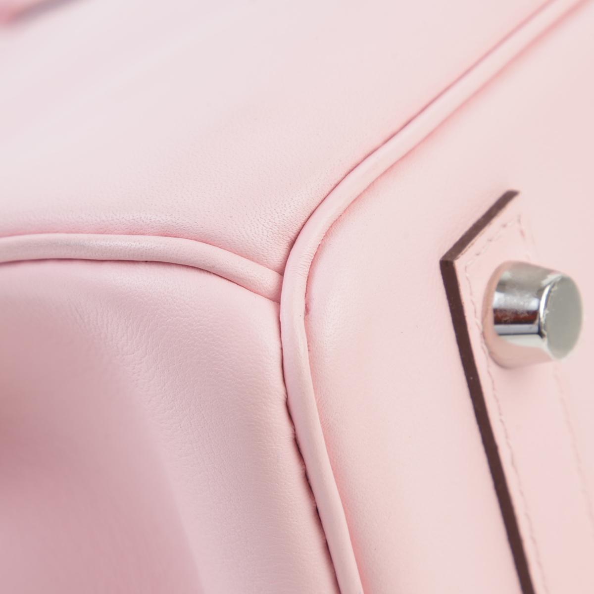 Very Good ( Rank A) HERMÈS Birkin 25 Rose Sakura (3Q) Swift Palladium hardware Z (2021) - 10