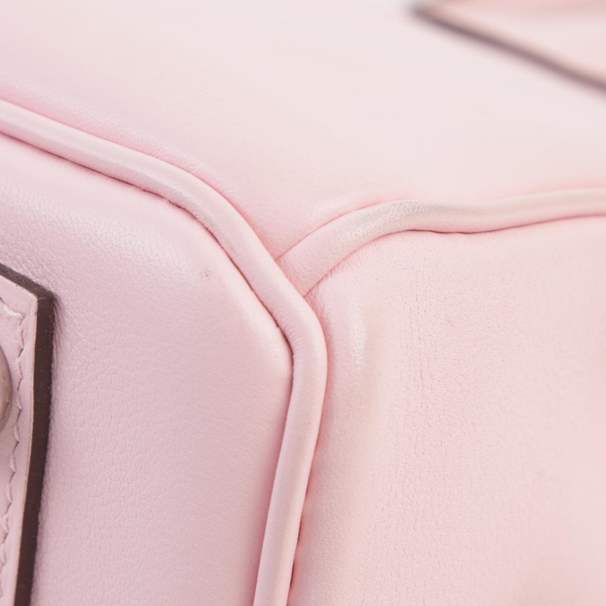 Very Good ( Rank A) HERMÈS Birkin 25 Rose Sakura (3Q) Swift Palladium hardware Z (2021) - 11