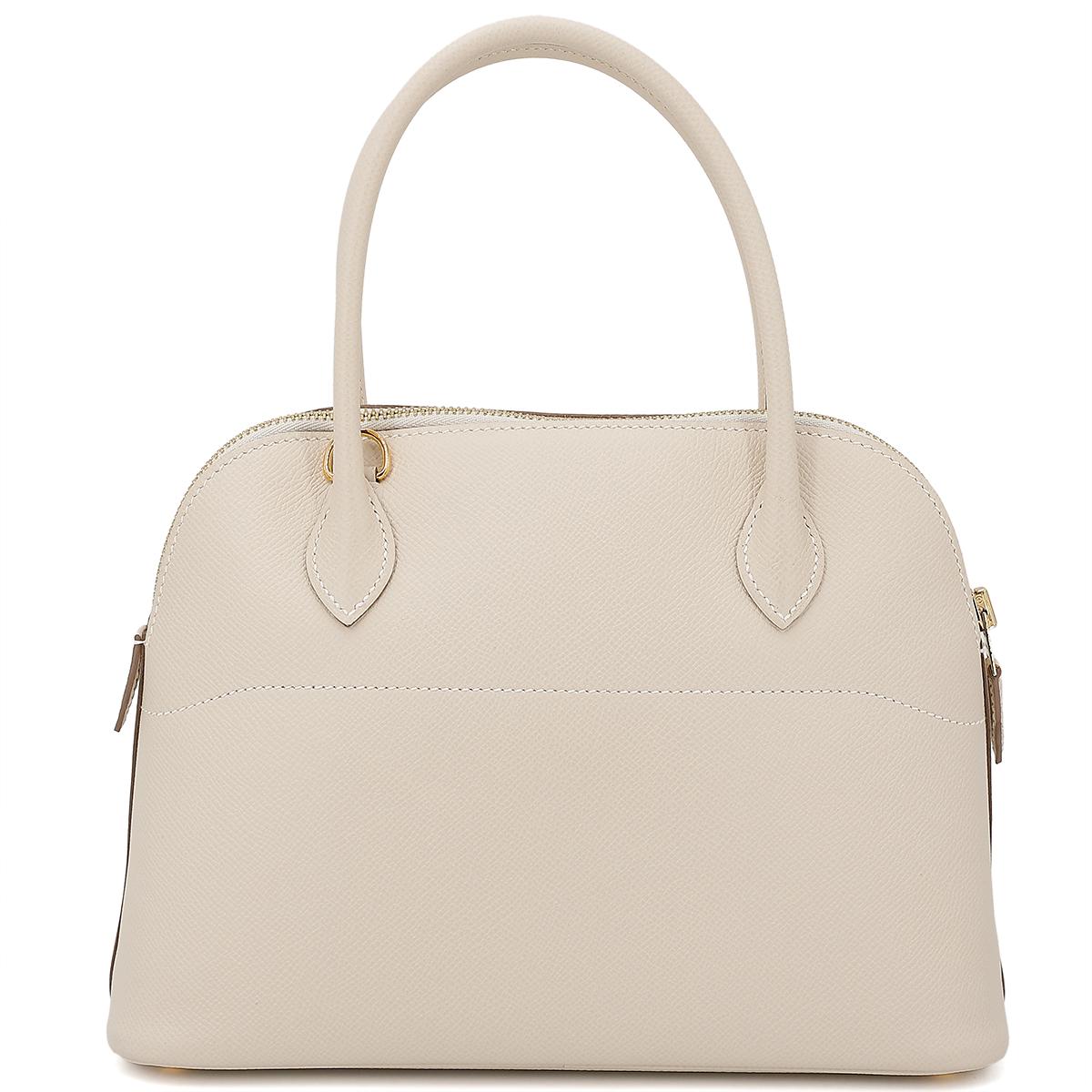 Excellent ( Rank SA ) HERMÈS Bolide 27 Craie (10) Epsom Gold hardware Z (2021) - 3