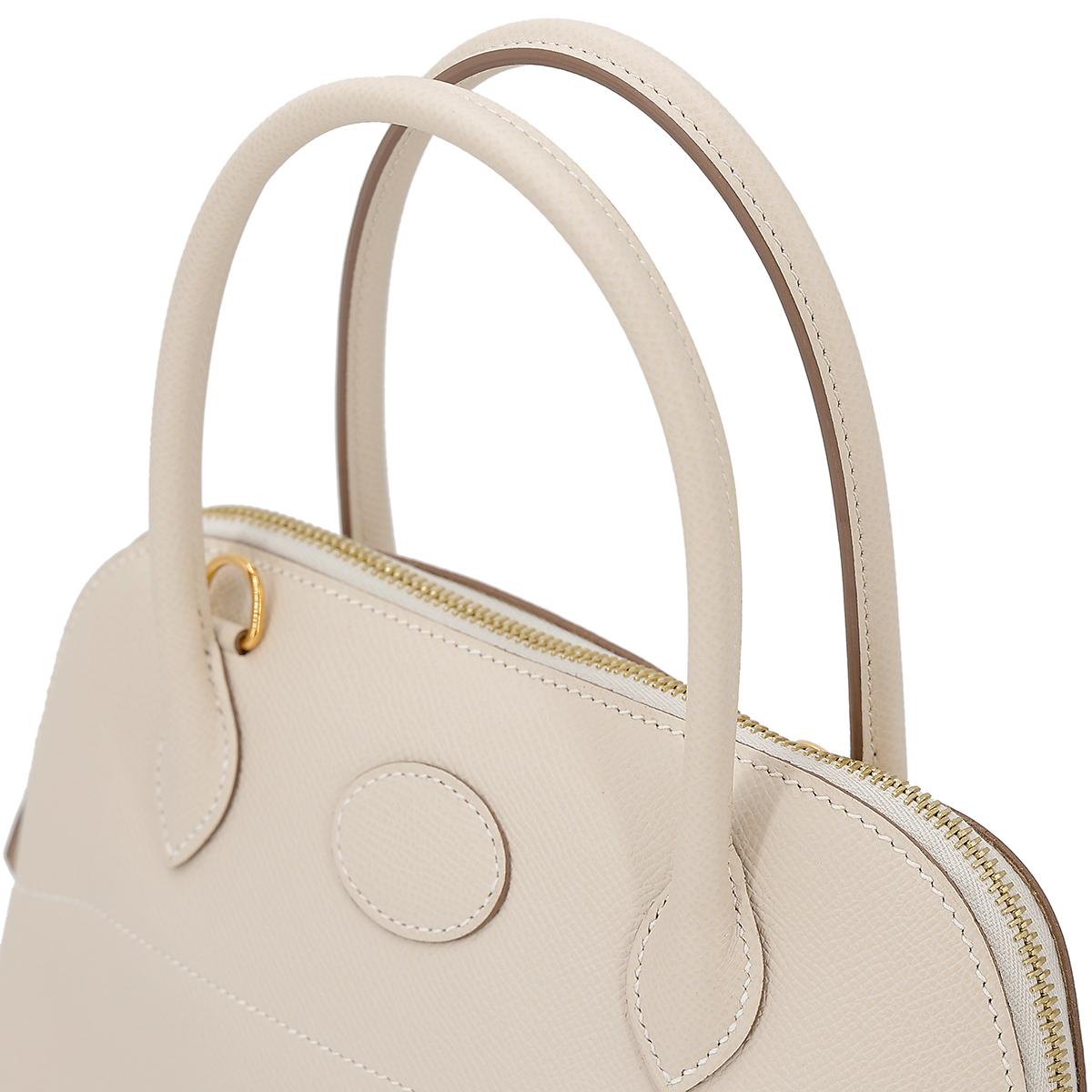Excellent ( Rank SA ) HERMÈS Bolide 27 Craie (10) Epsom Gold hardware Z (2021) - 6