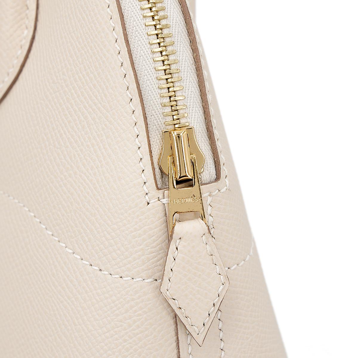 Excellent ( Rank SA ) HERMÈS Bolide 27 Craie (10) Epsom Gold hardware Z (2021) - 12