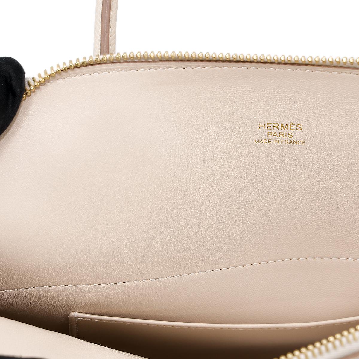 Excellent ( Rank SA ) HERMÈS Bolide 27 Craie (10) Epsom Gold hardware Z (2021) - 16