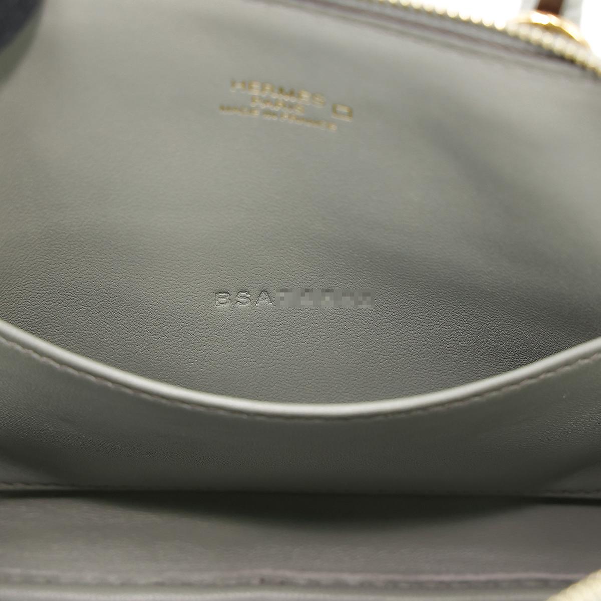 Brand New ( Rank N ) HERMÈS Mini Bolide 1923 Gris Ciment (0V) Alligator Gold hardware B (2023) - 14