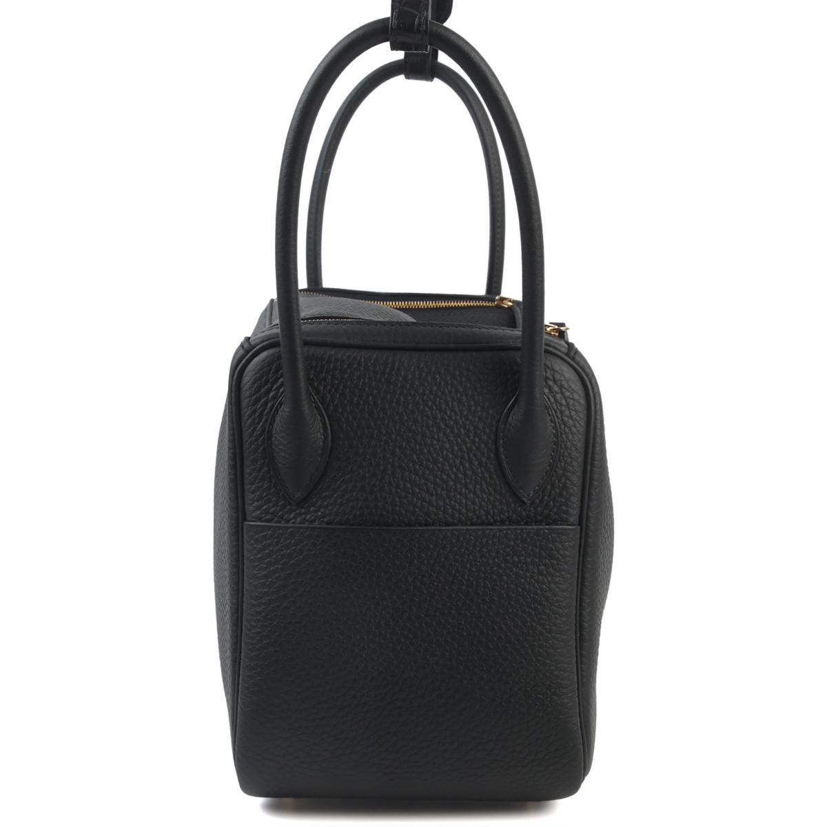 Unused ( Rank NS ) HERMÈS Lindy 26 Black (89) Niloticus Crocodile Clemence Gold hardware B (2023) - 5