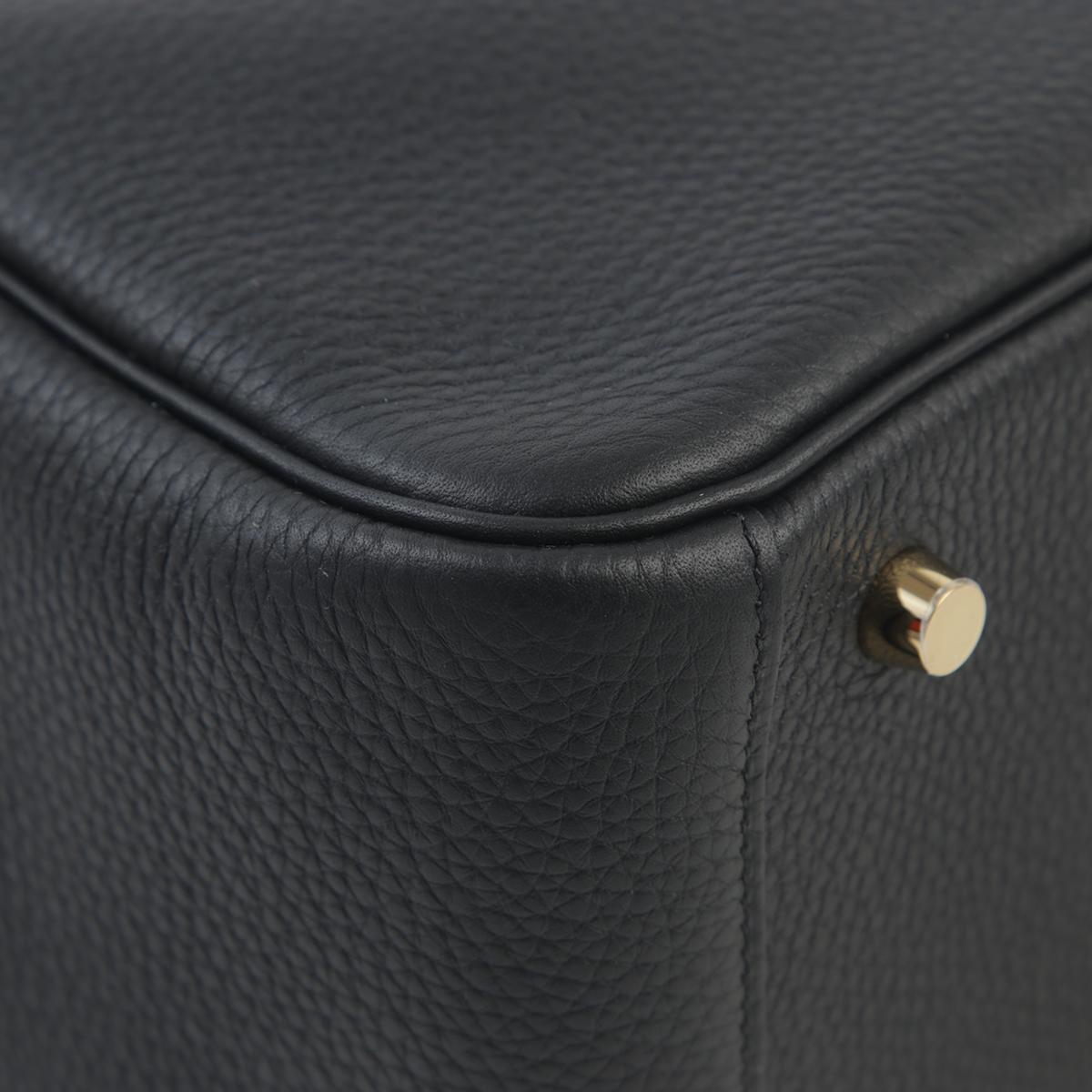 Unused ( Rank NS ) HERMÈS Lindy 26 Black (89) Niloticus Crocodile Clemence Gold hardware B (2023) - 10
