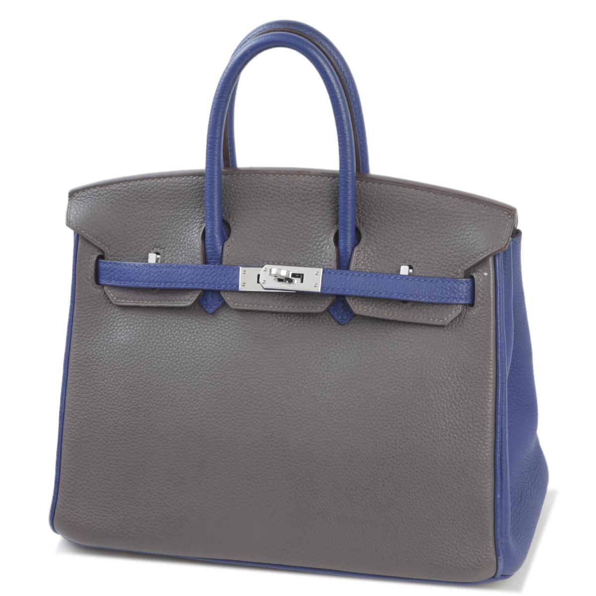 ランク B HERMÈS エルメス スペシャルオーダー バーキン25 エタン ブルーエレクトリック トゴ シルバー金具 X刻印 - 2