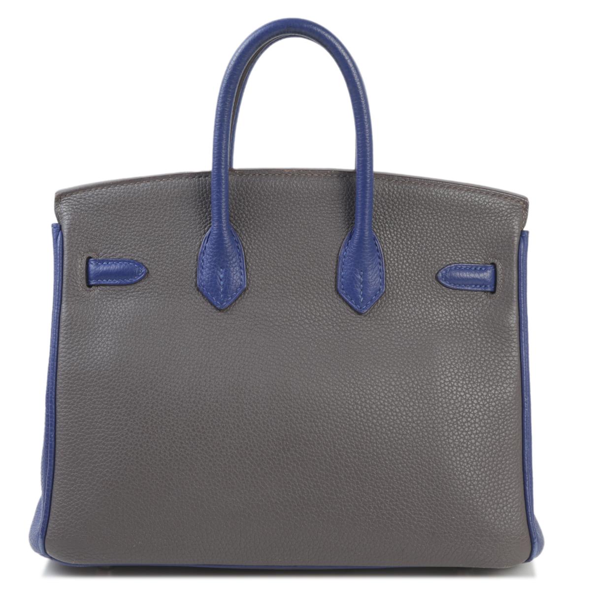 ランク B HERMÈS エルメス スペシャルオーダー バーキン25 エタン ブルーエレクトリック トゴ シルバー金具 X刻印 - 3