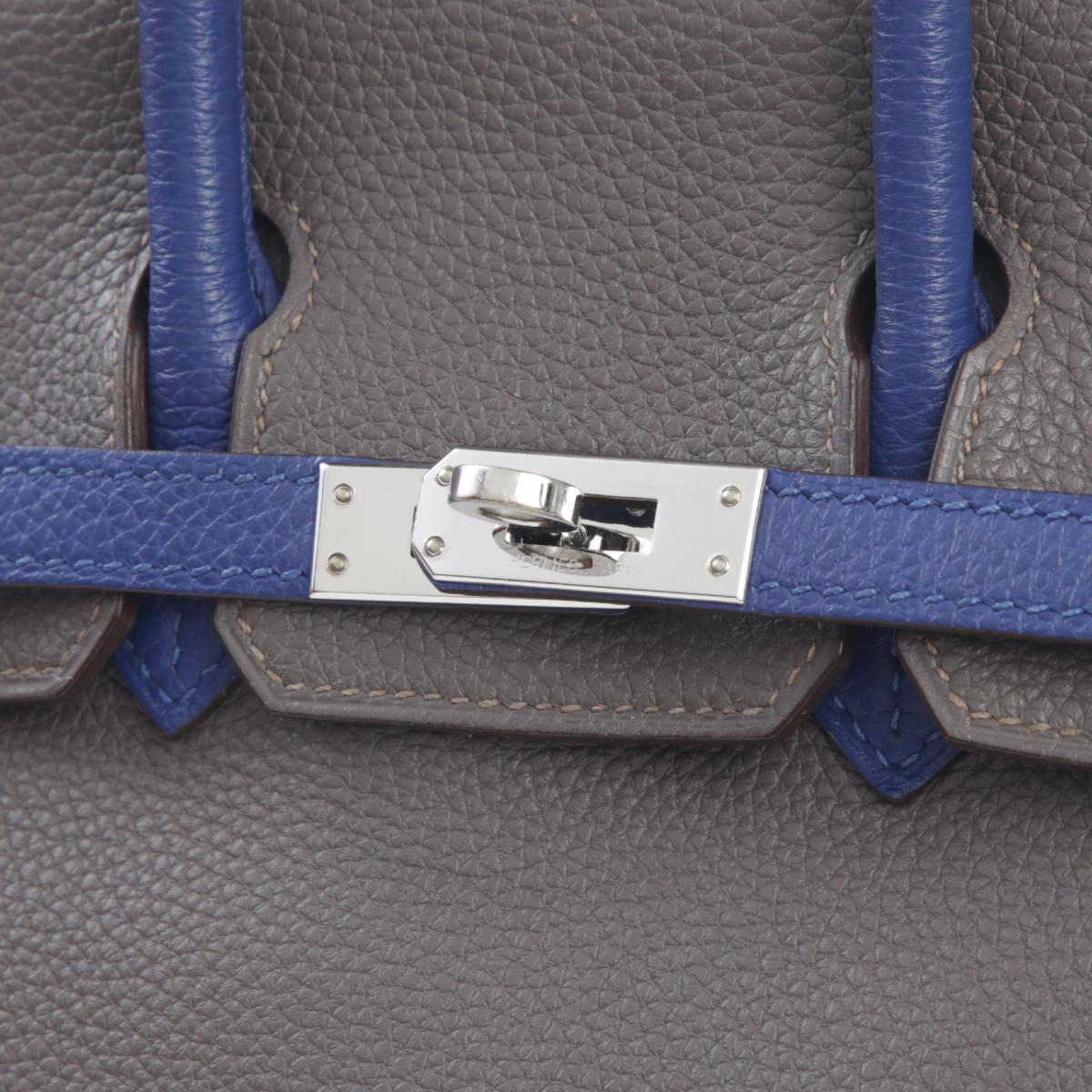 ランク B HERMÈS エルメス スペシャルオーダー バーキン25 エタン ブルーエレクトリック トゴ シルバー金具 X刻印 - 12