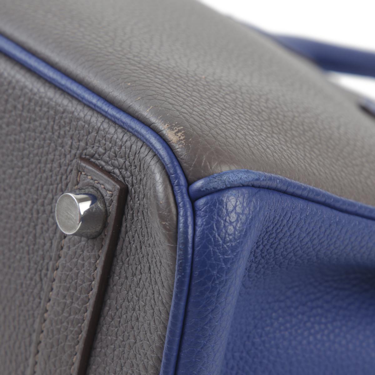 ランク B HERMÈS エルメス スペシャルオーダー バーキン25 エタン ブルーエレクトリック トゴ シルバー金具 X刻印 - 11