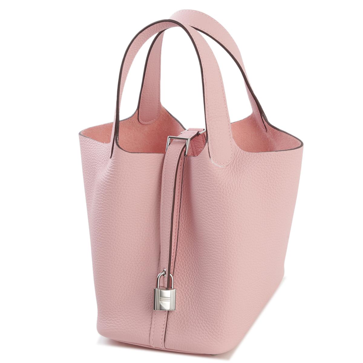 Unused ( Rank NS ) HERMÈS Picotin Lock PM Rose Sakura (3Q) Clemence Palladium hardware B (2023) - 2