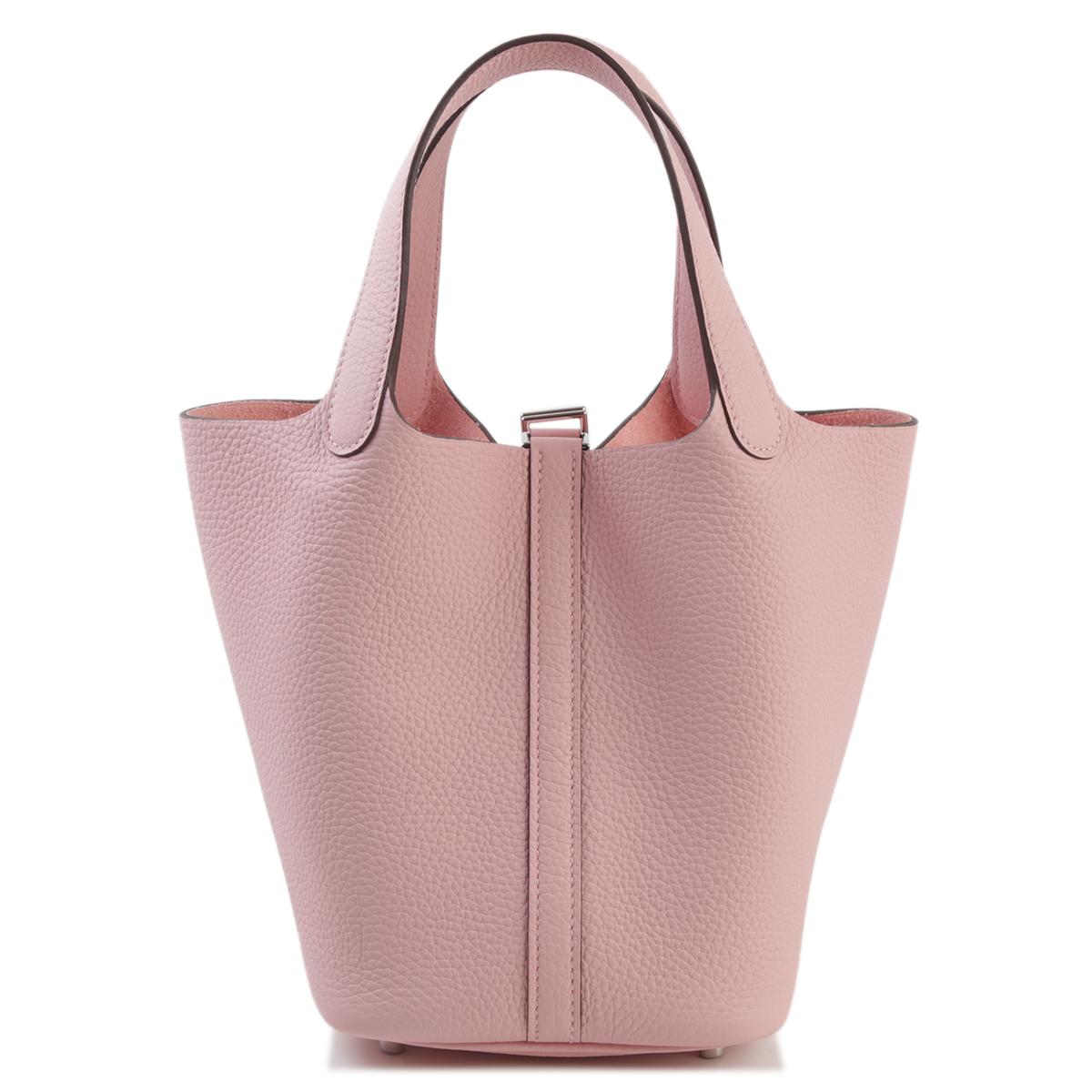 Unused ( Rank NS ) HERMÈS Picotin Lock PM Rose Sakura (3Q) Clemence Palladium hardware B (2023) - 3