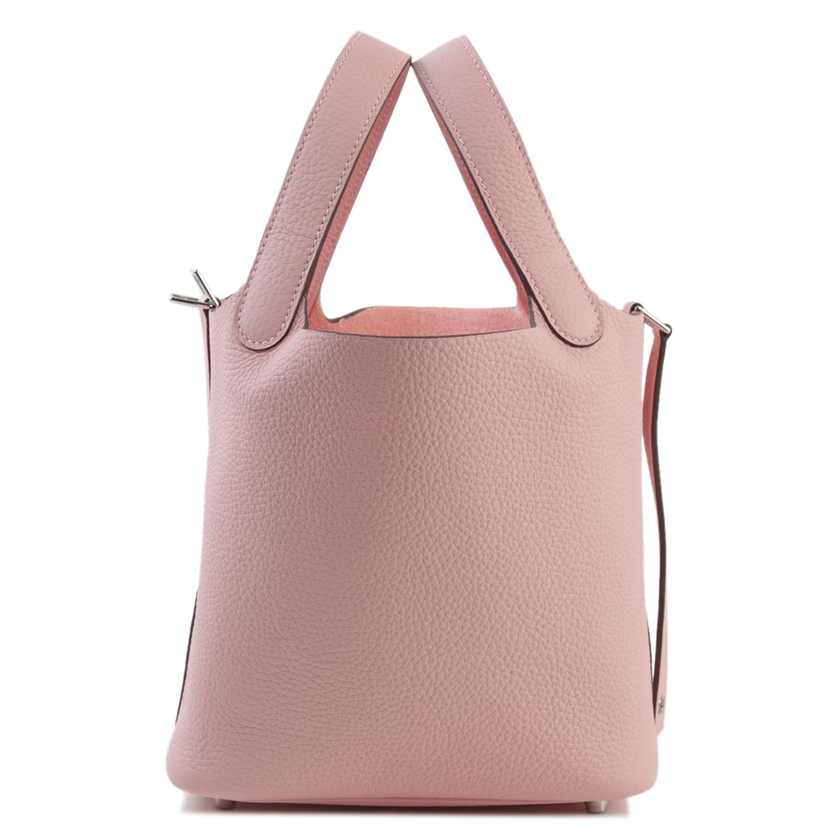 Unused ( Rank NS ) HERMÈS Picotin Lock PM Rose Sakura (3Q) Clemence Palladium hardware B (2023) - 5