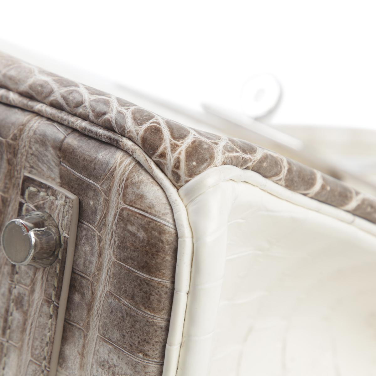Unused ( Rank NS ) HERMÈS Limited Edition Birkin 30 Himalaya Matte Niloticus Crocodile Palladium hardware X (2016) - 9